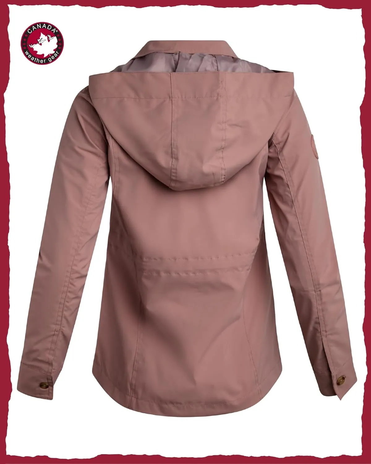 CANADA WEATHER GEAR Womens Utility Jacket - Long Sleeve Zip Up Hooded Safari Military Anorak Jackets for Women (Sizes: S-2XL)