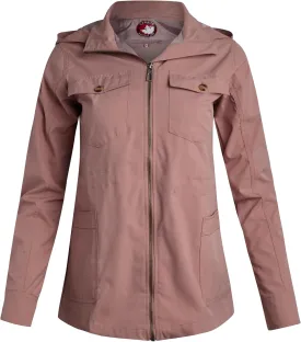 CANADA WEATHER GEAR Womens Utility Jacket - Long Sleeve Zip Up Hooded Safari Military Anorak Jackets for Women (Sizes: S-2XL)