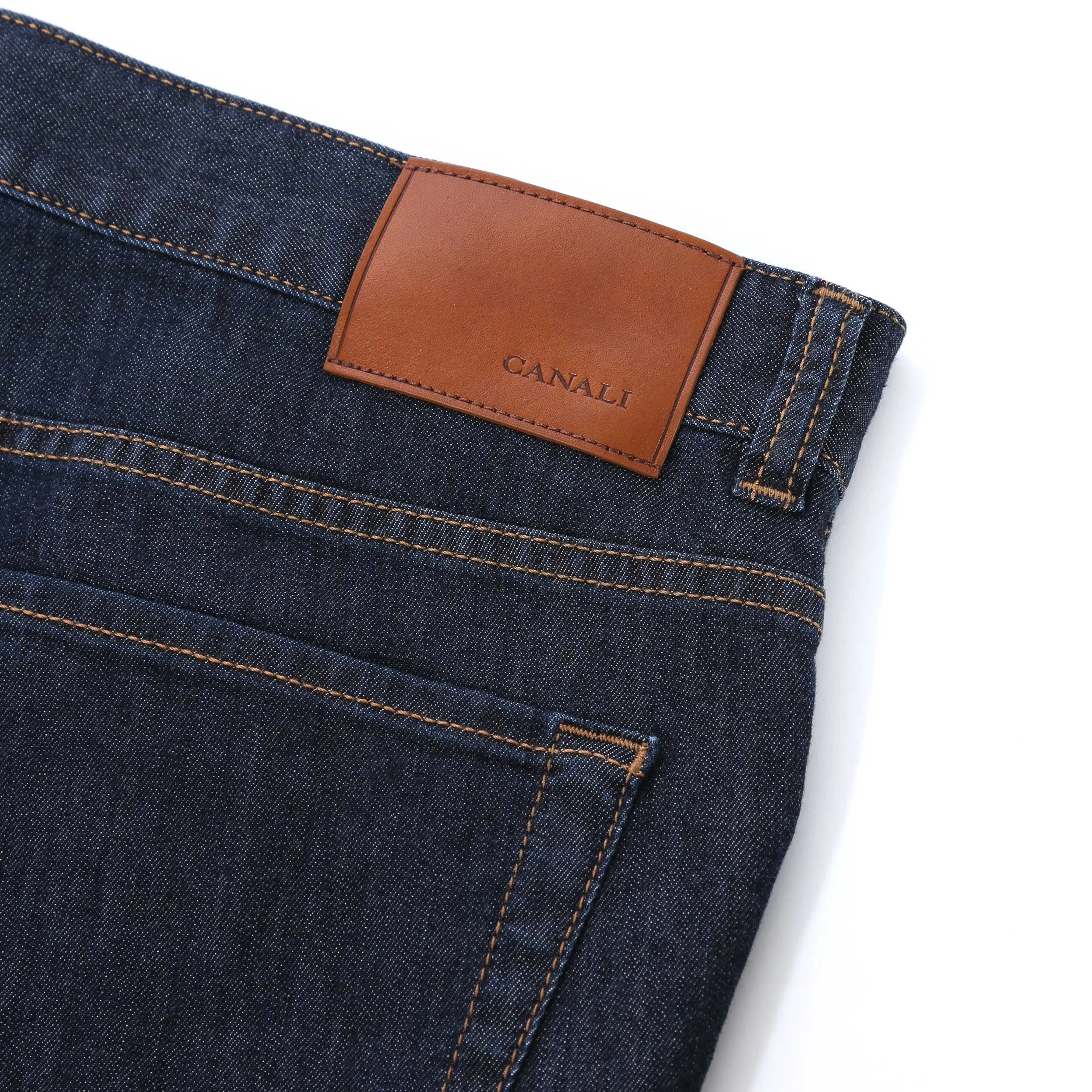 Canali Classic 20cm Jean in Dark Blue Denim