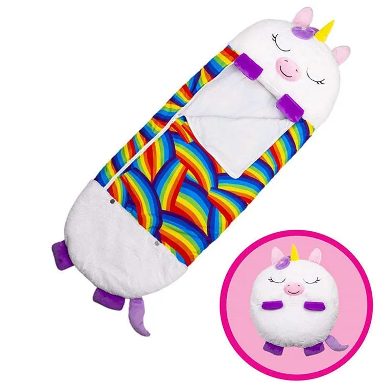 Children Cartoon Blanket Birthday Gifts Thick 1PC Bedspread On The Bed Baby Sleeping Bag Warm Soft Lazy Play Pillow One-Piece