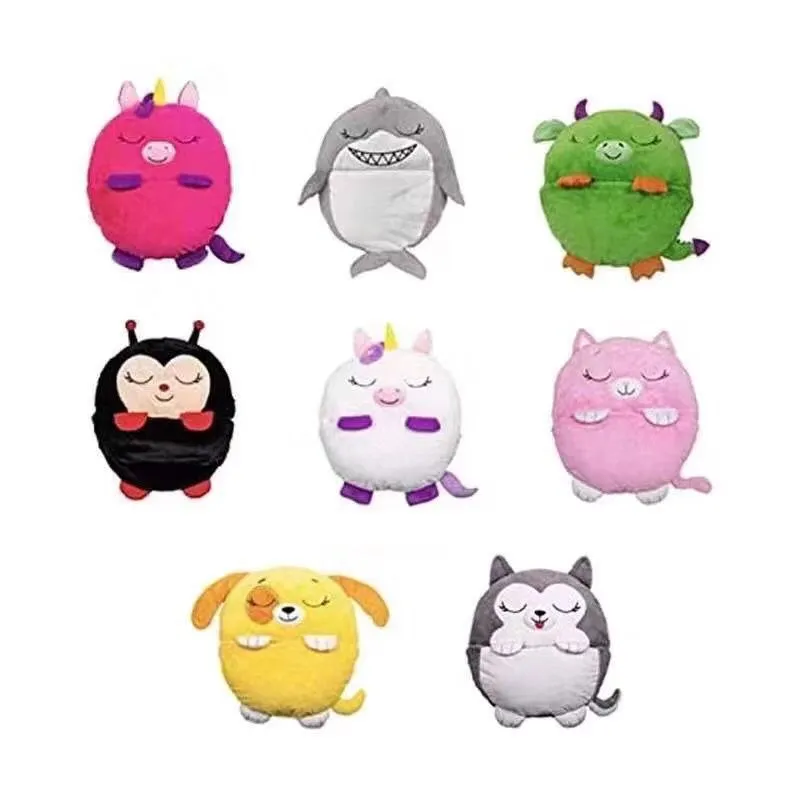 Children Cartoon Blanket Birthday Gifts Thick 1PC Bedspread On The Bed Baby Sleeping Bag Warm Soft Lazy Play Pillow One-Piece