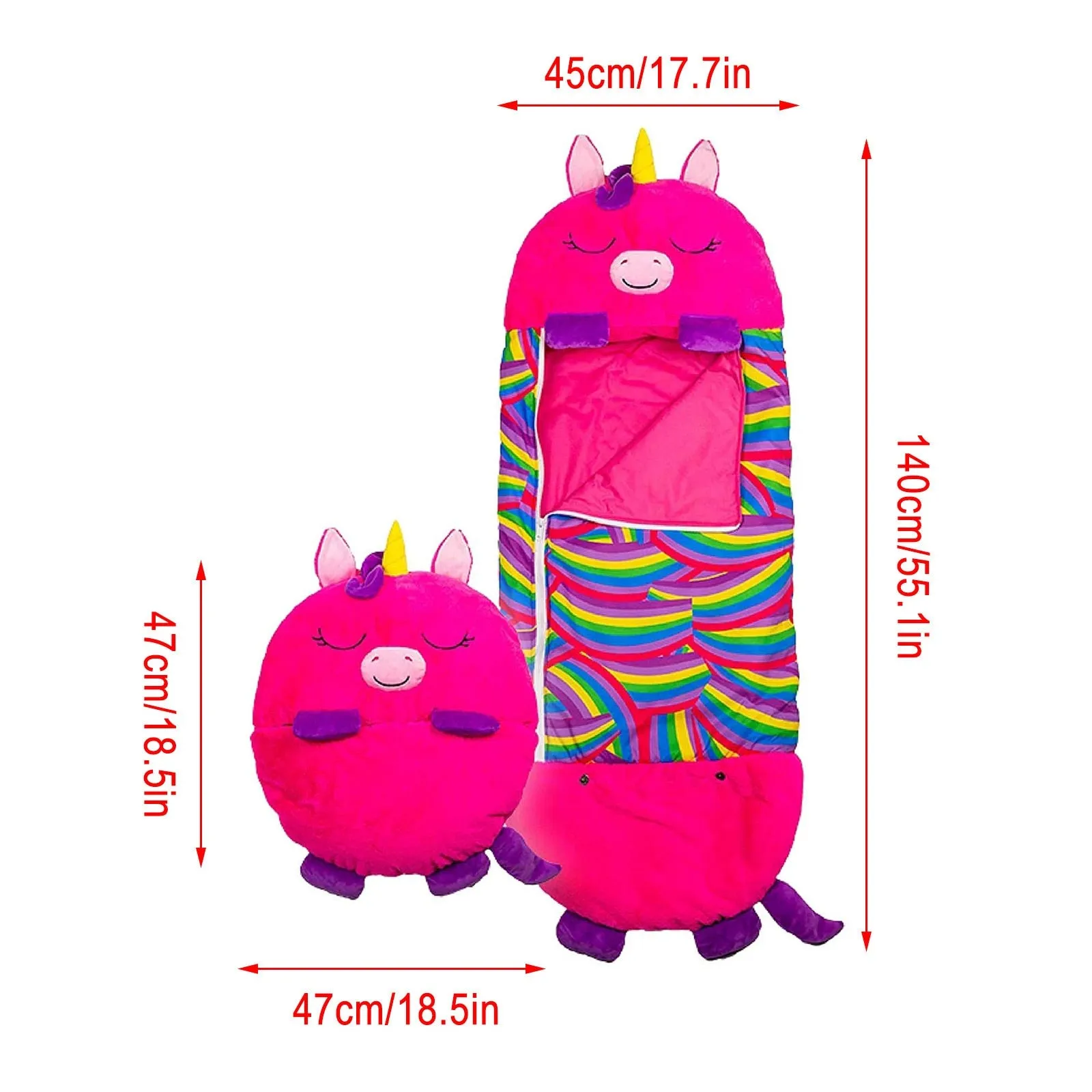 Children Cartoon Blanket Birthday Gifts Thick 1PC Bedspread On The Bed Baby Sleeping Bag Warm Soft Lazy Play Pillow One-Piece