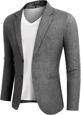 COOFANDY Men's Blazer Casual Slim Fit Sport Coats Two Button Lightweight Suit Jacket