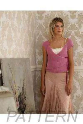 Debbie Bliss Ribbed Wrap Top PATTERN ONLY