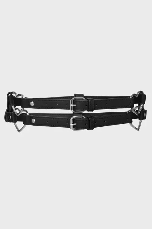 Killstar Irene Heart Statement Belt in Black