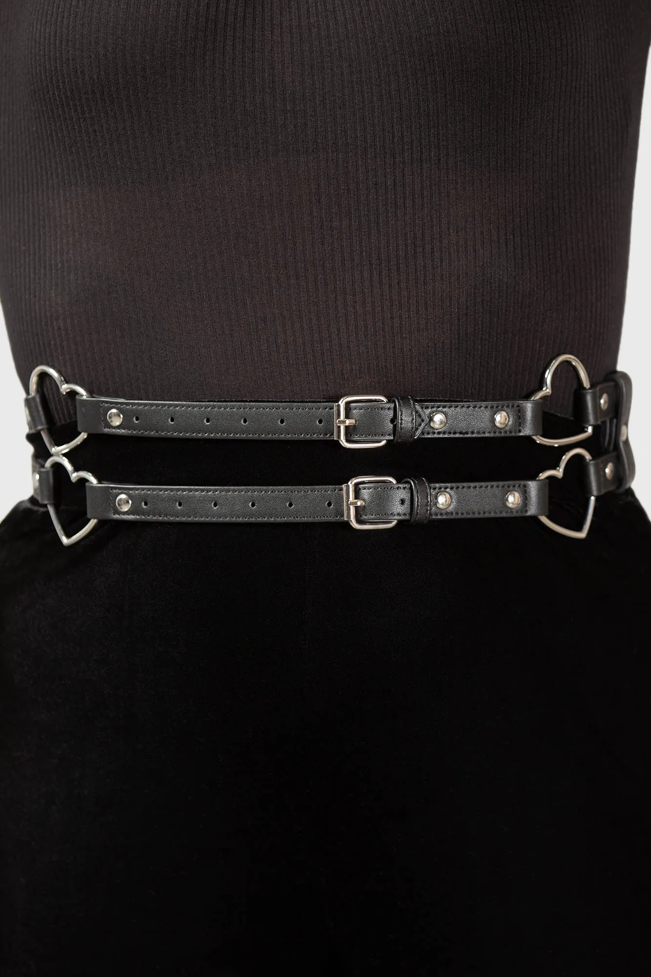 Killstar Irene Heart Statement Belt in Black