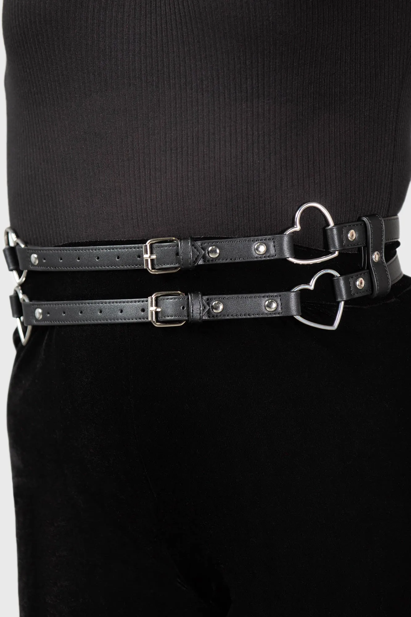 Killstar Irene Heart Statement Belt in Black