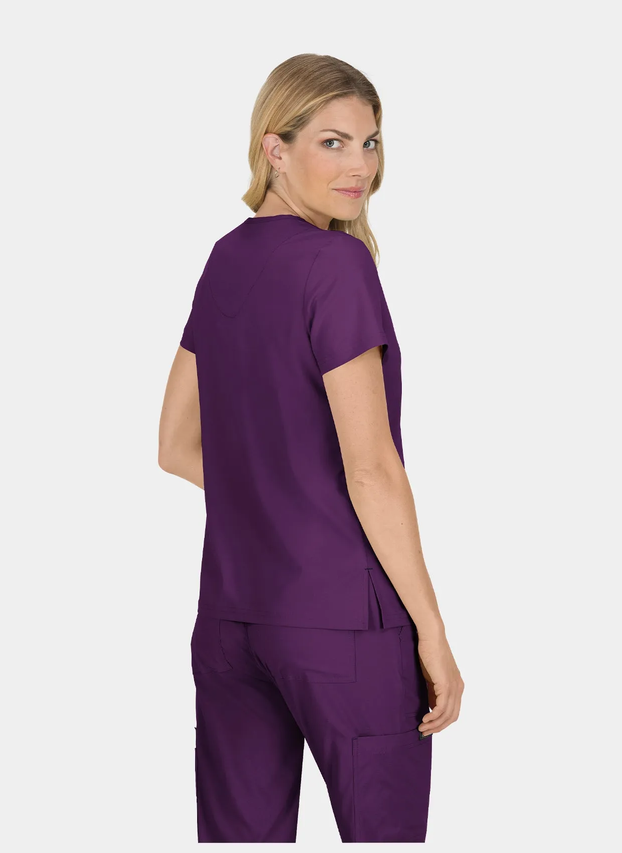 Koi Basics Becca Scrub Top - Eggplant