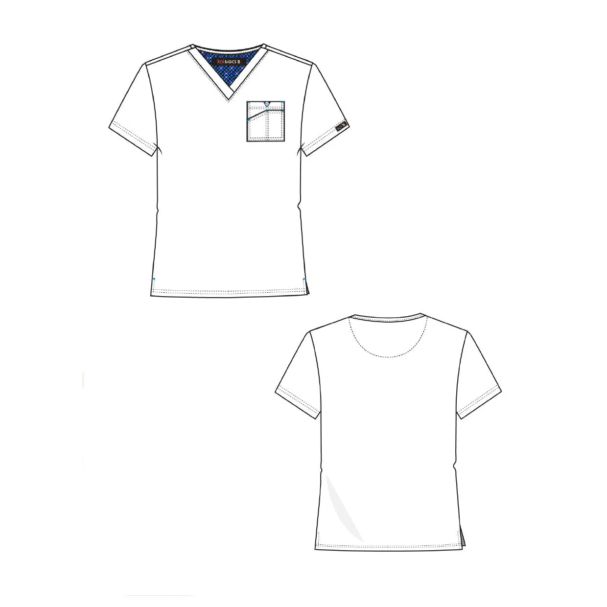 Koi Basics Bryan Scrub Top - Navy