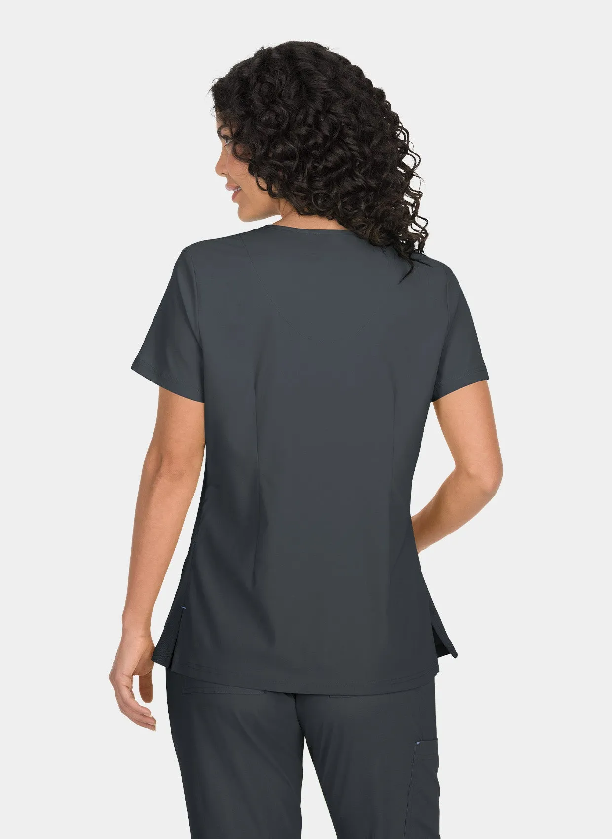 Koi Basics Katie Scrub Top -  Charcoal