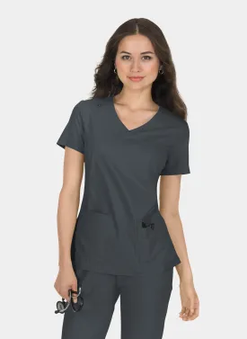 Koi Basics Katie Scrub Top -  Charcoal