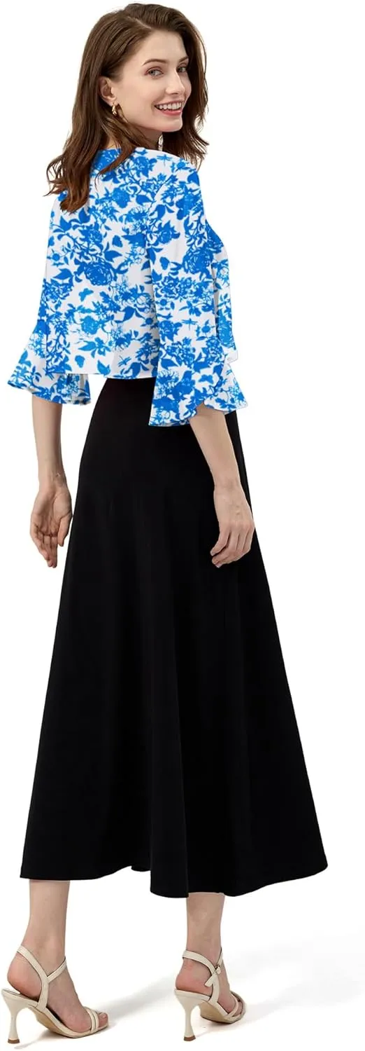 LOMON 3/4 Sleeve Cropped Cardigan for Women Lightweight Open Front Bolero Shrug for Dresses