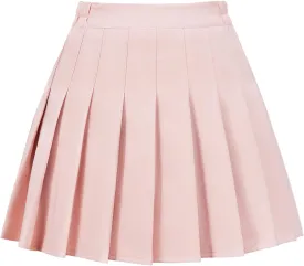 Patgoal Girls Pleated Skirt Tennis Athletic School Uniform Skirt Kids Teen Skorts with Shorts A-Line Skater 6-14 Years
