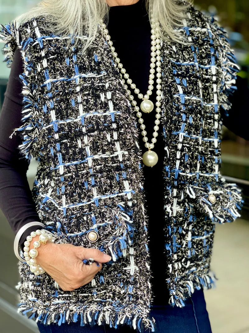 Pearl Rebellion Vest - Black/Blue