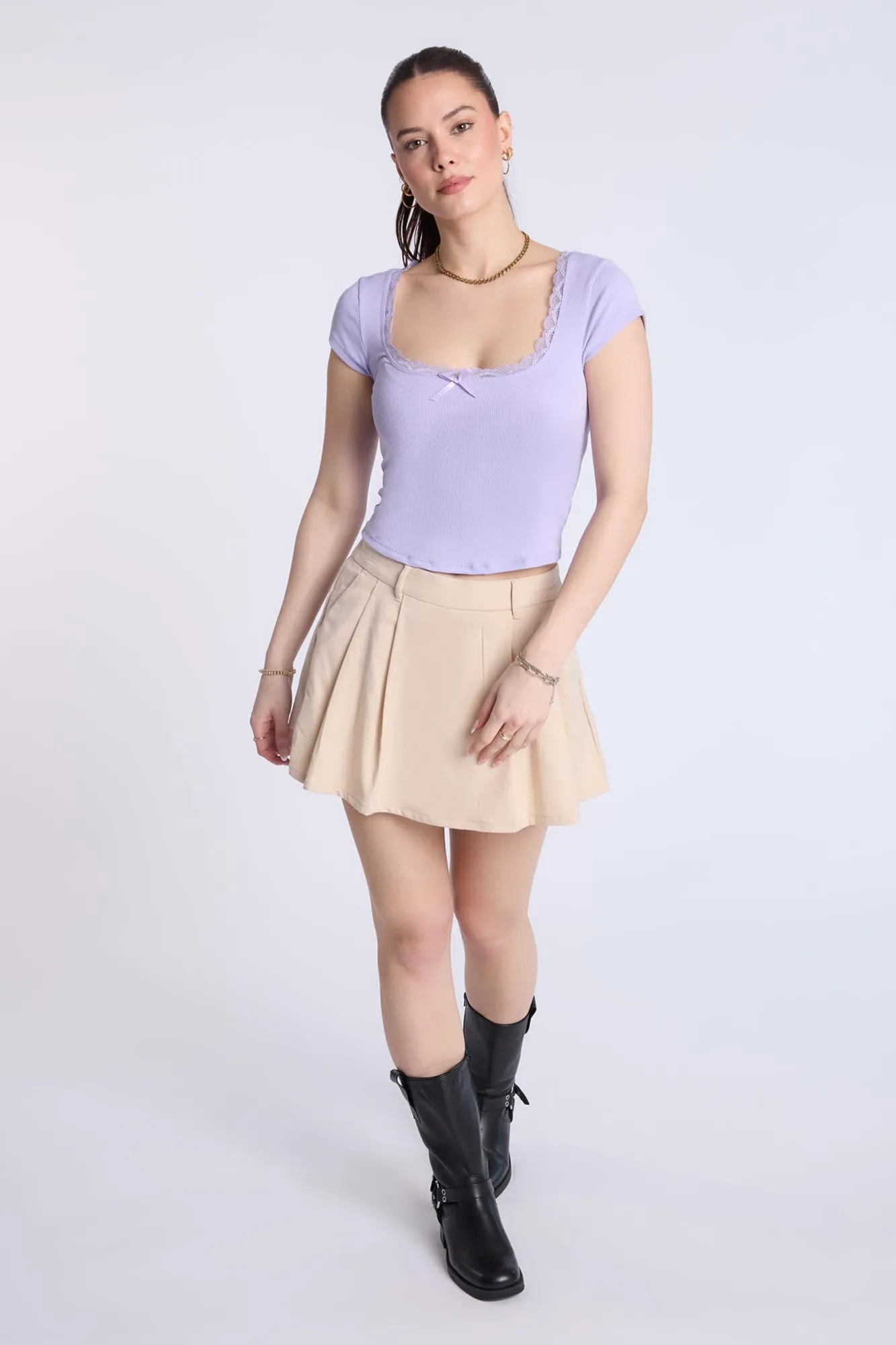 Pleated Skort