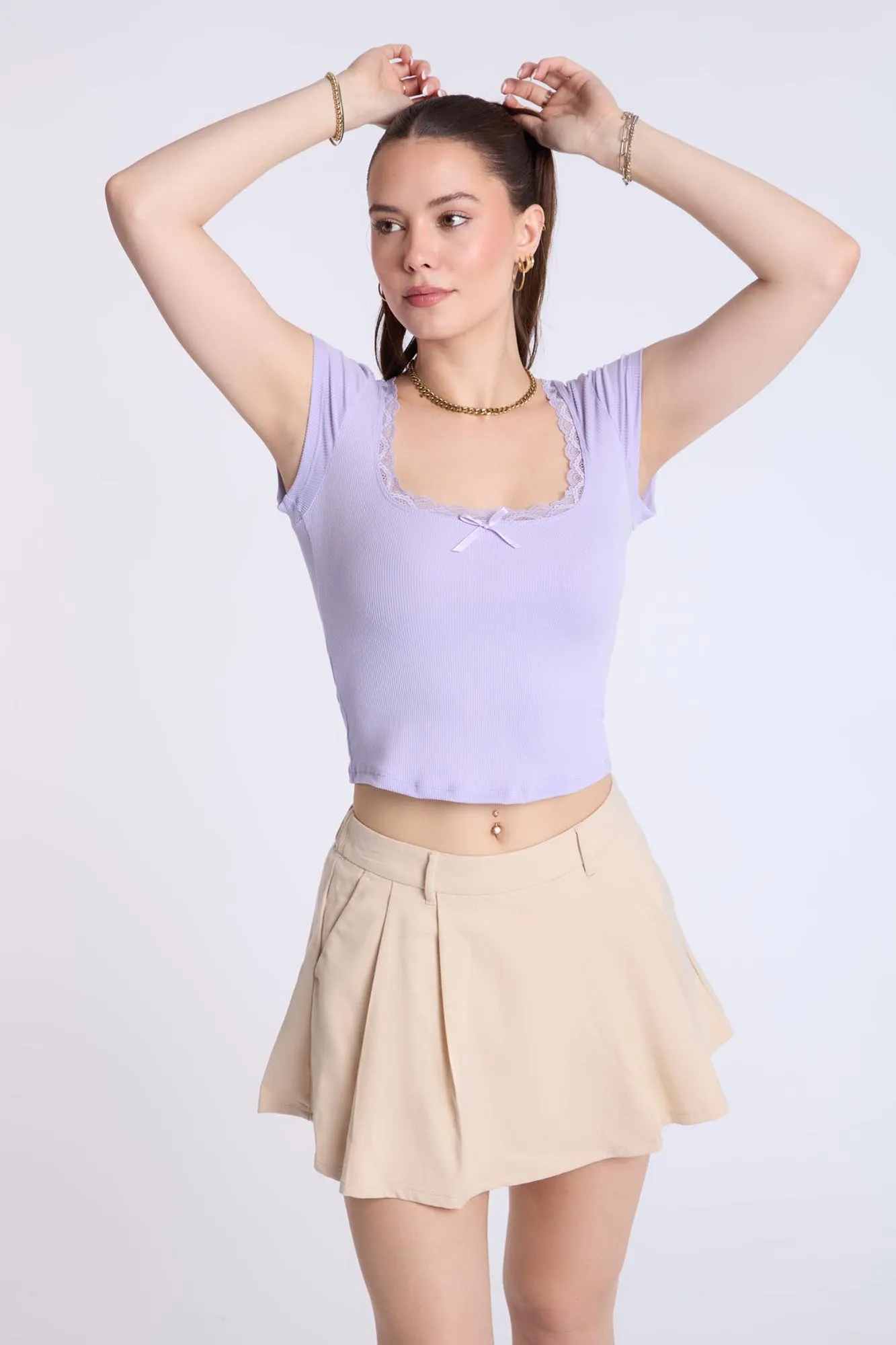 Pleated Skort