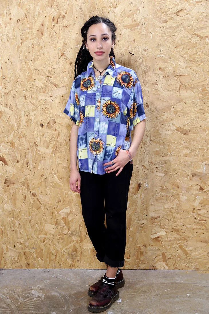 Retro Sunflower Blouse