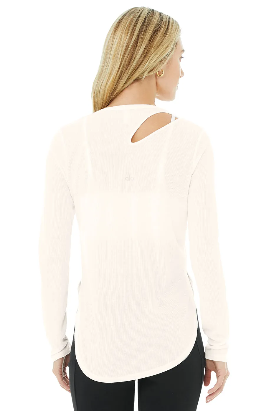 Ribbed Peak Long Sleeve - Ivory