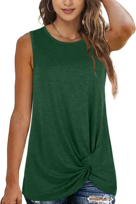 SAMPEEL Womens Tank Tops Twist Knot Summer Sleeveless