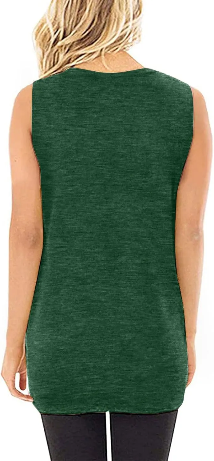 SAMPEEL Womens Tank Tops Twist Knot Summer Sleeveless