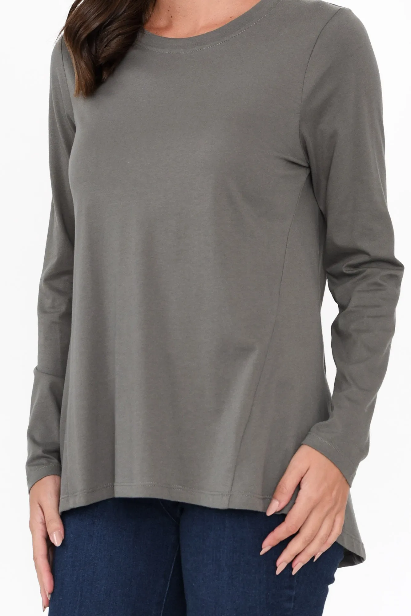 Sydney Khaki Cotton Tee