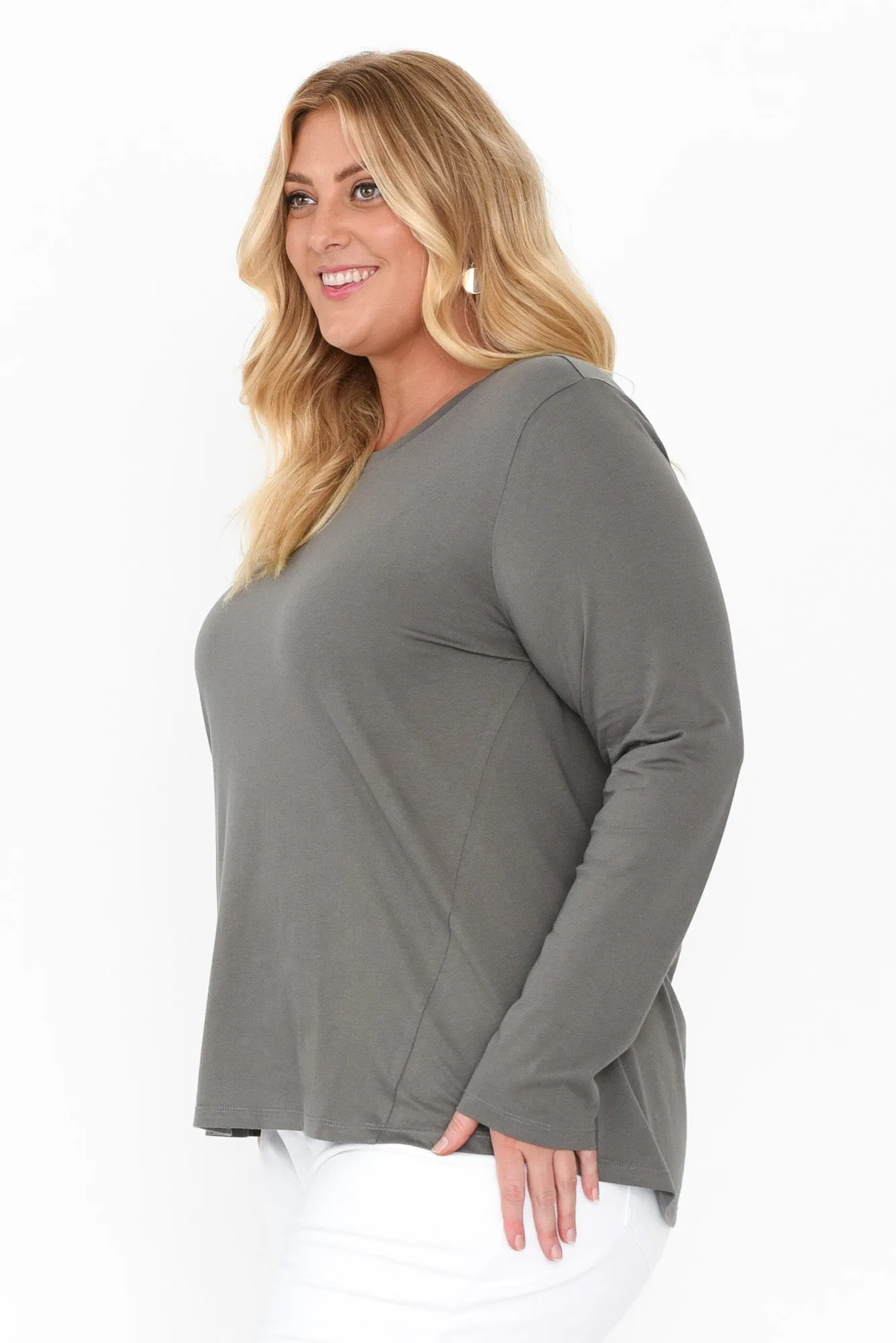 Sydney Khaki Cotton Tee
