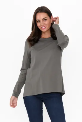 Sydney Khaki Cotton Tee