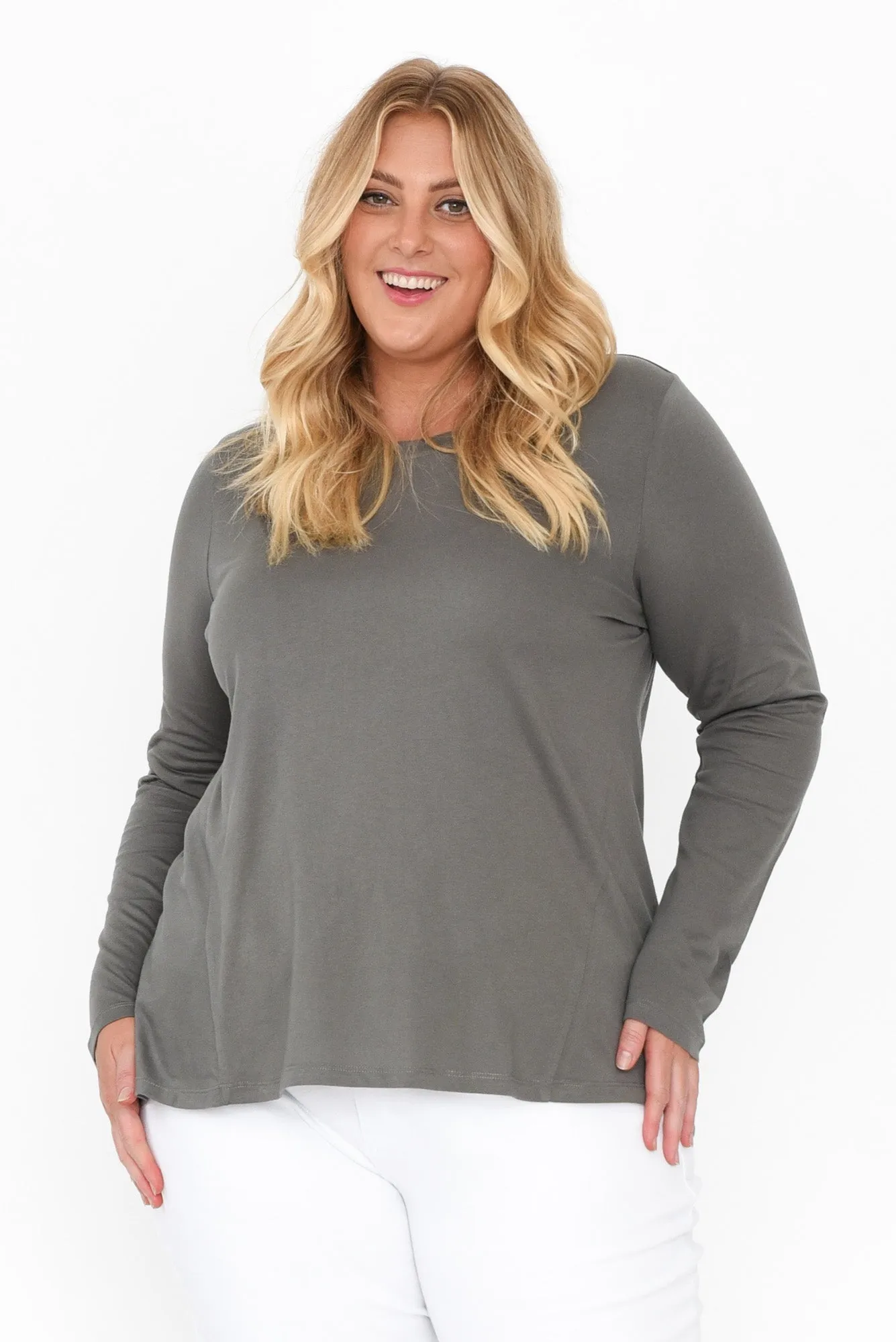 Sydney Khaki Cotton Tee