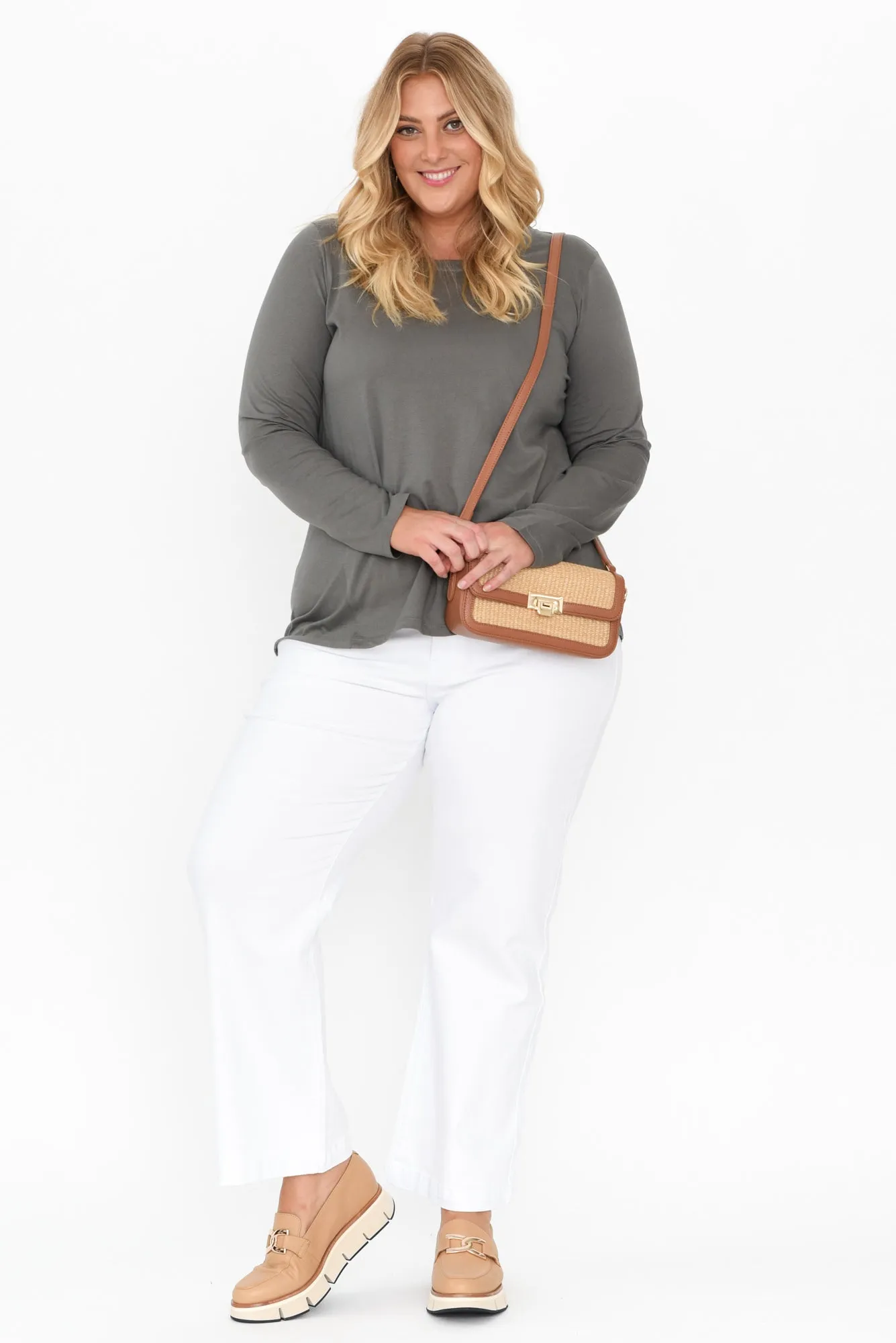 Sydney Khaki Cotton Tee