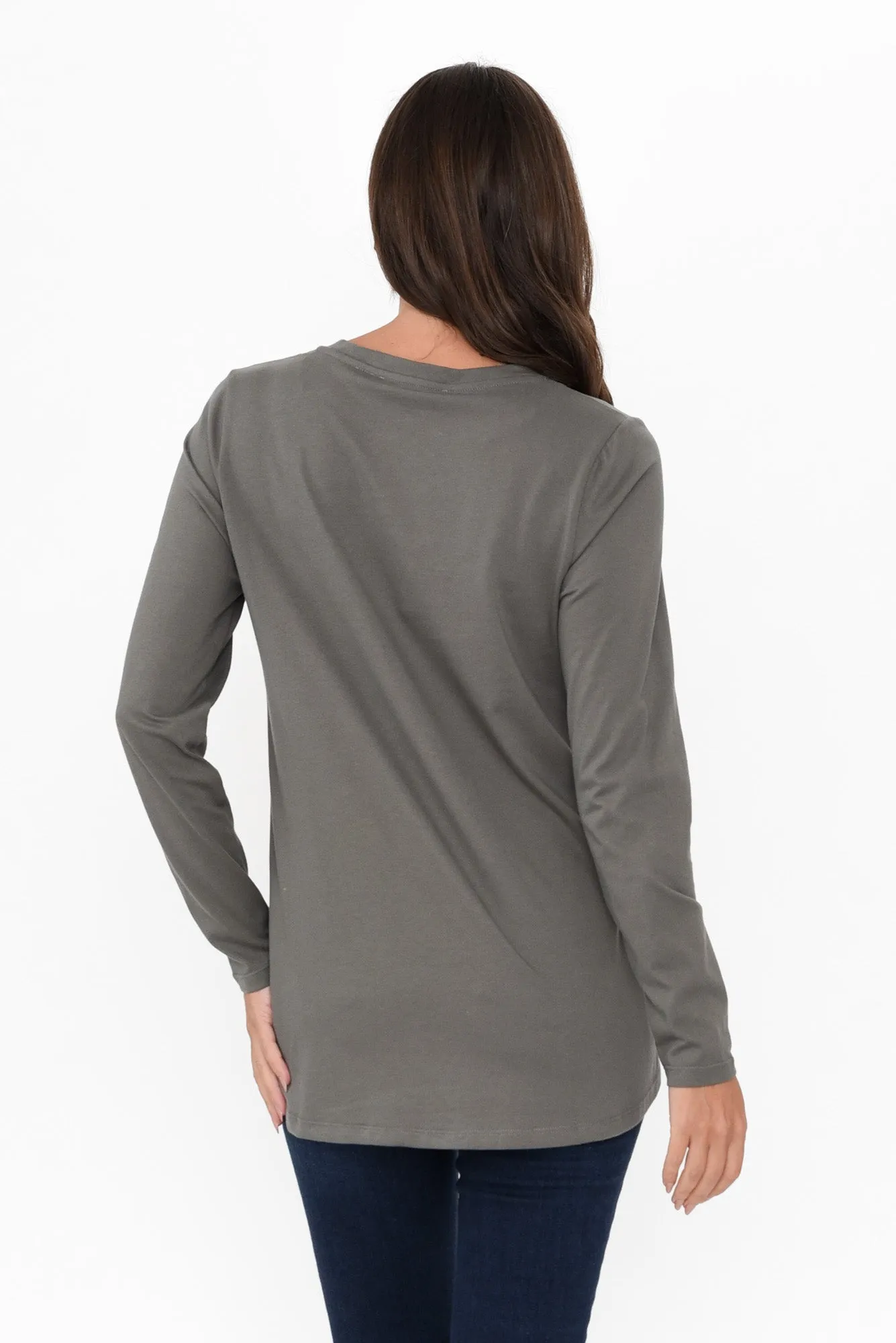Sydney Khaki Cotton Tee