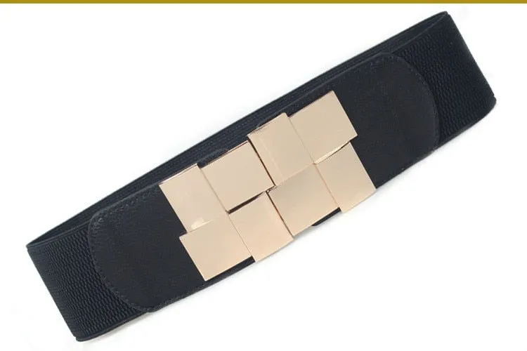 TEEK - Gold Squares Buckle Belt