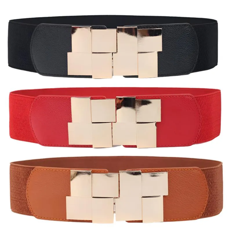 TEEK - Gold Squares Buckle Belt