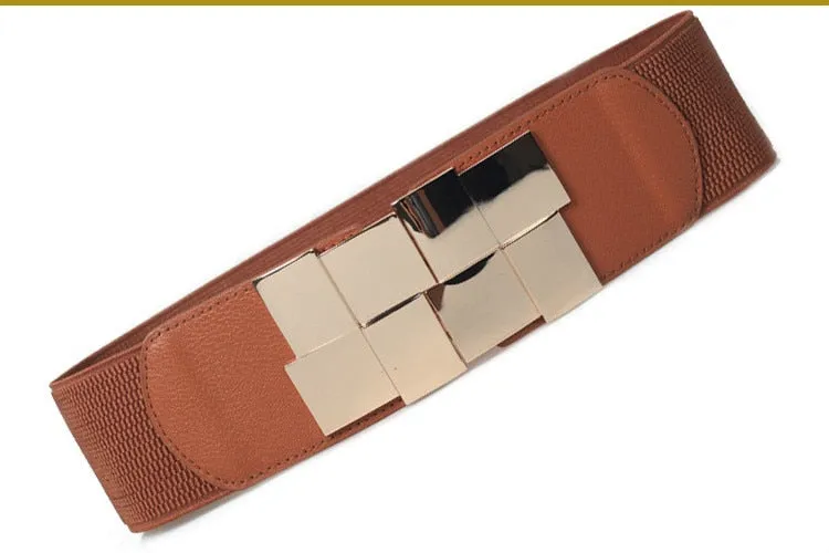 TEEK - Gold Squares Buckle Belt