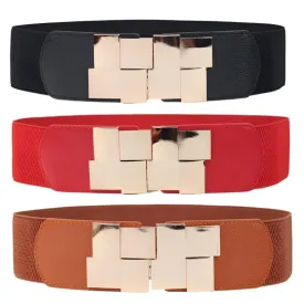 TEEK - Gold Squares Buckle Belt