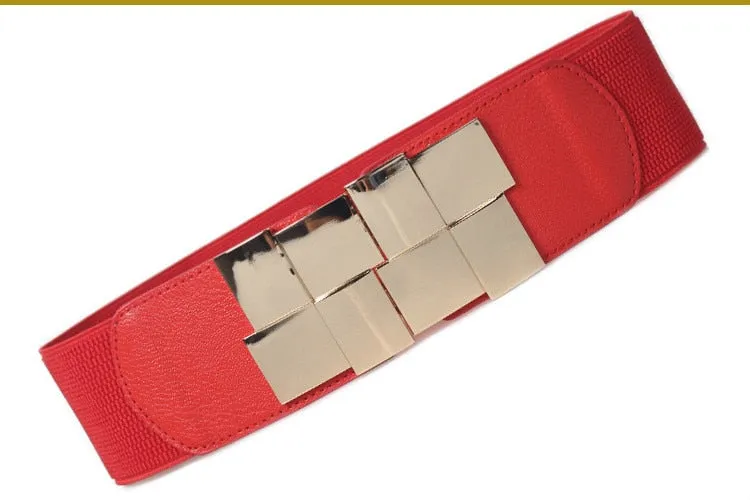 TEEK - Gold Squares Buckle Belt