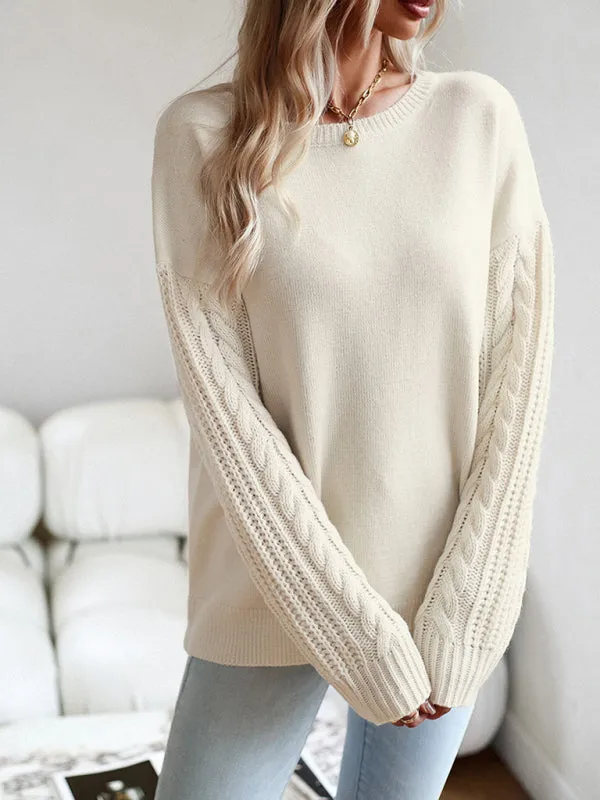 TEEK - Round Neck Long Sleeve Knitted Sweater