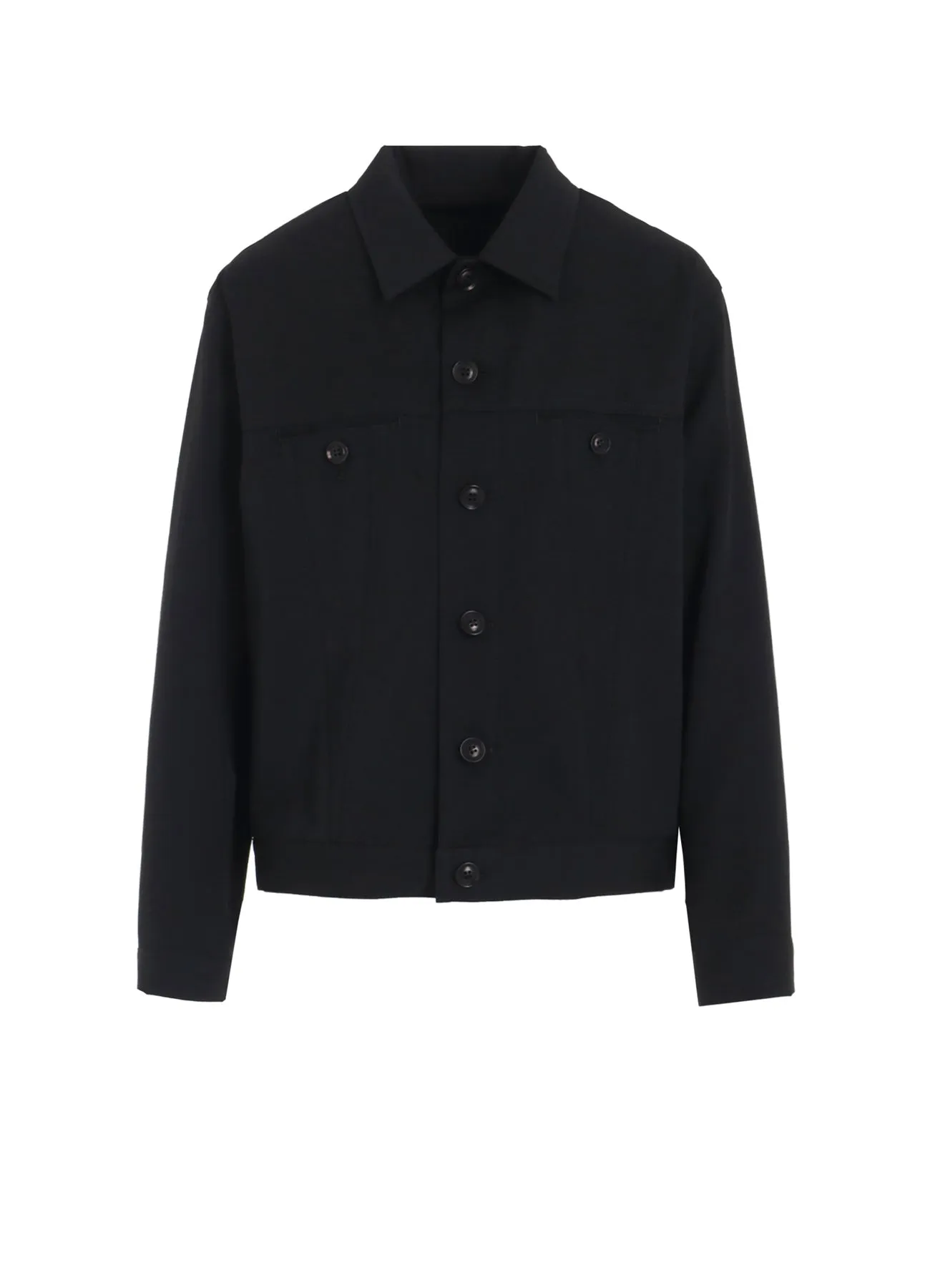 WOOL GABARDINE PANEL DENIM JACKET
