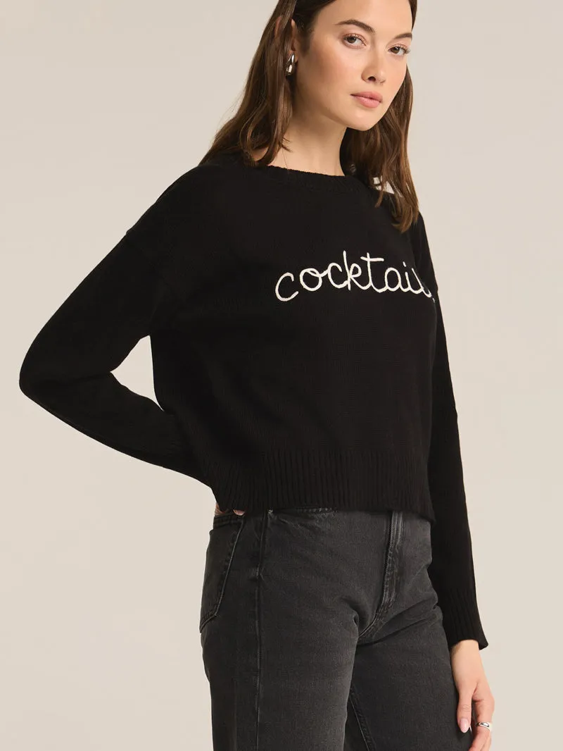 Z Supply Cocktails Sweater - Black