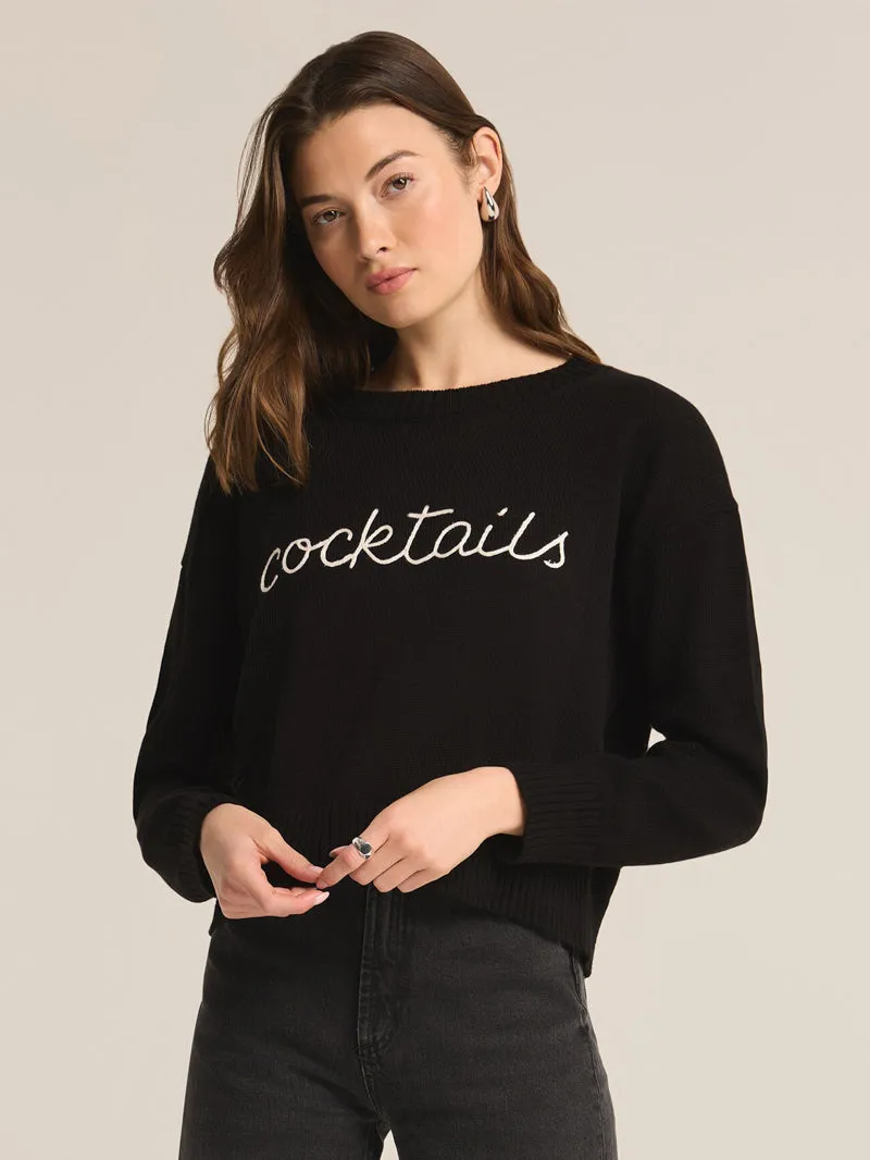 Z Supply Cocktails Sweater - Black