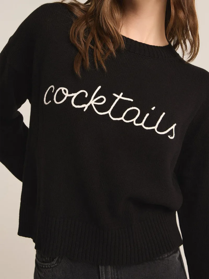 Z Supply Cocktails Sweater - Black